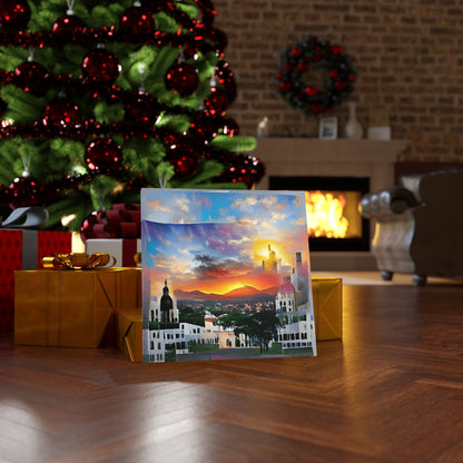 Sunset Over Santiago Dominican Republic Canvas Wall Decor, Landscape