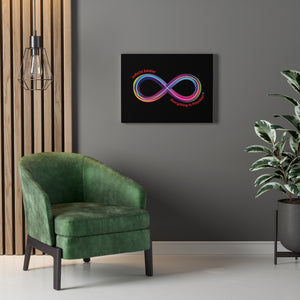 Neon Infinity Symbol Motivational Canvas Art Wall Print & Decor