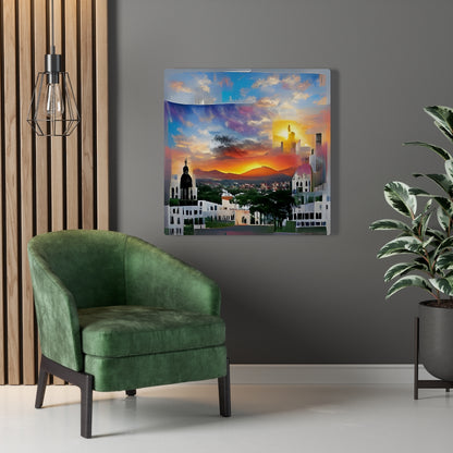 Sunset Over Santiago Dominican Republic Canvas Wall Decor, Landscape