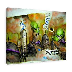 space aliens smoking a blunt watercolor gothic art graffiti wet brush comic art