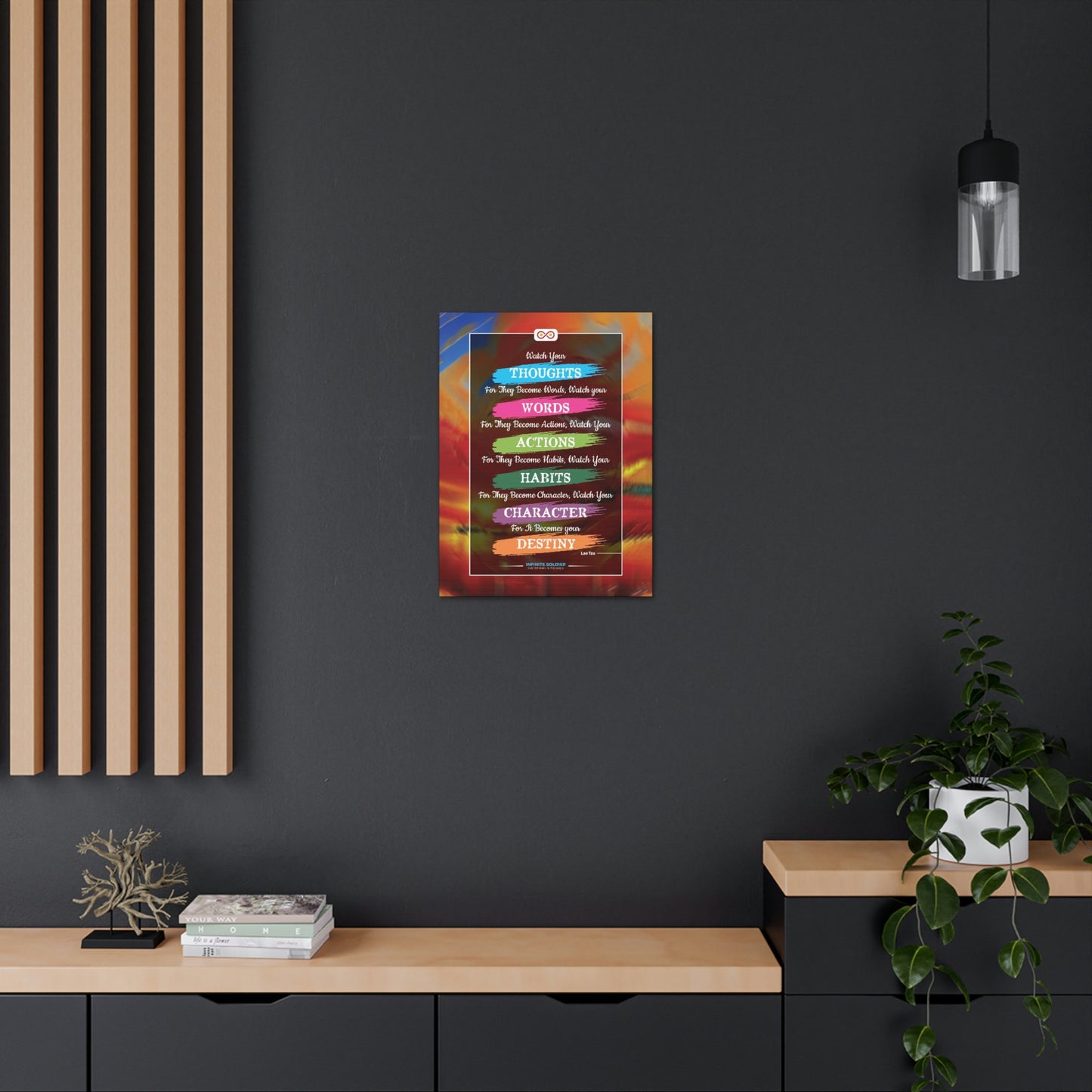 Lao Tzu Motivational Quote Vertical Canvas Poster | Infinite Soldier