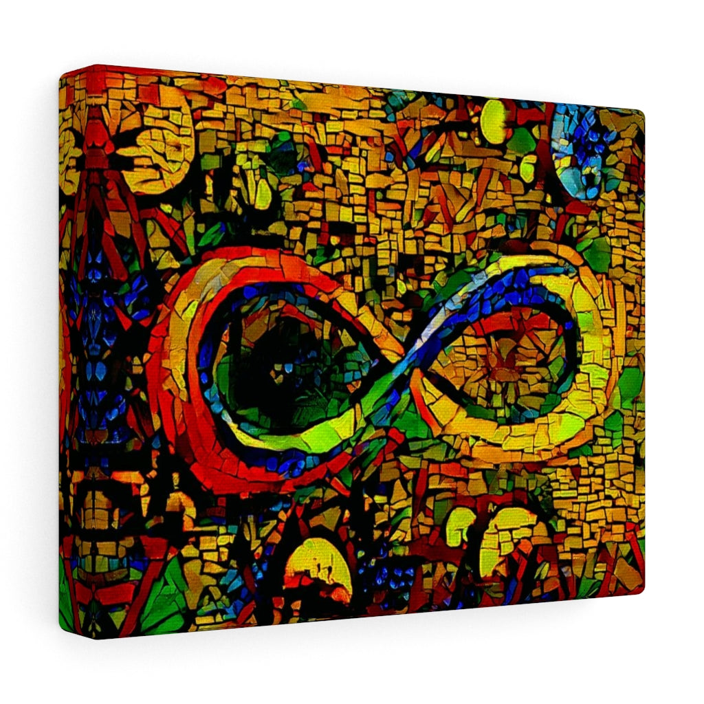 Infinite Galaxy's Mosaic Infinity Window Painting, Infinity Wall Art, Canvas Art, Wall Decor, , Abstract, Digital Artwork