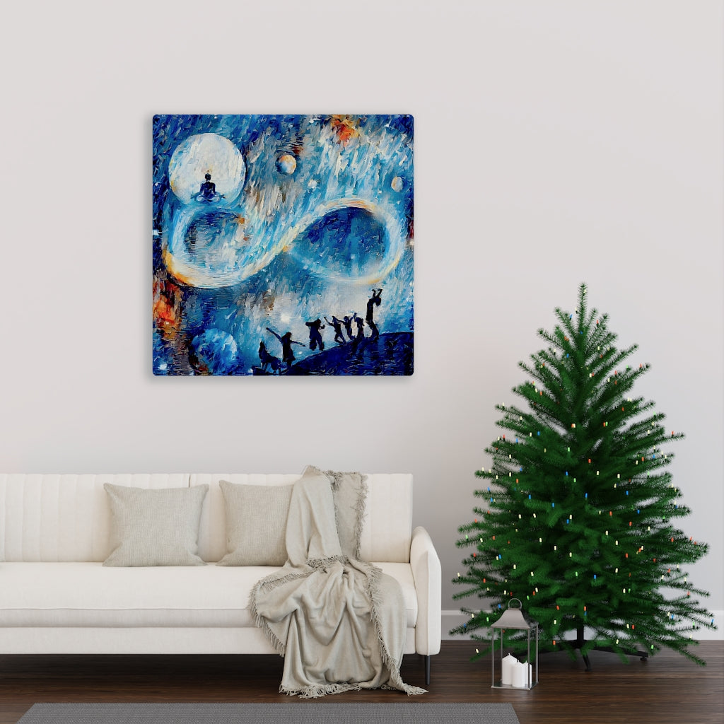 Infinity Moon Light Gathering, Artistic Painting Version, Canvas Art Print, Wall Decor, Canvas Painting , Large Wall Art, Oil Painting