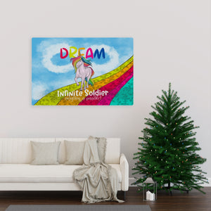 Dream Rainbow Infinite Unicorn Canvas Wall Art