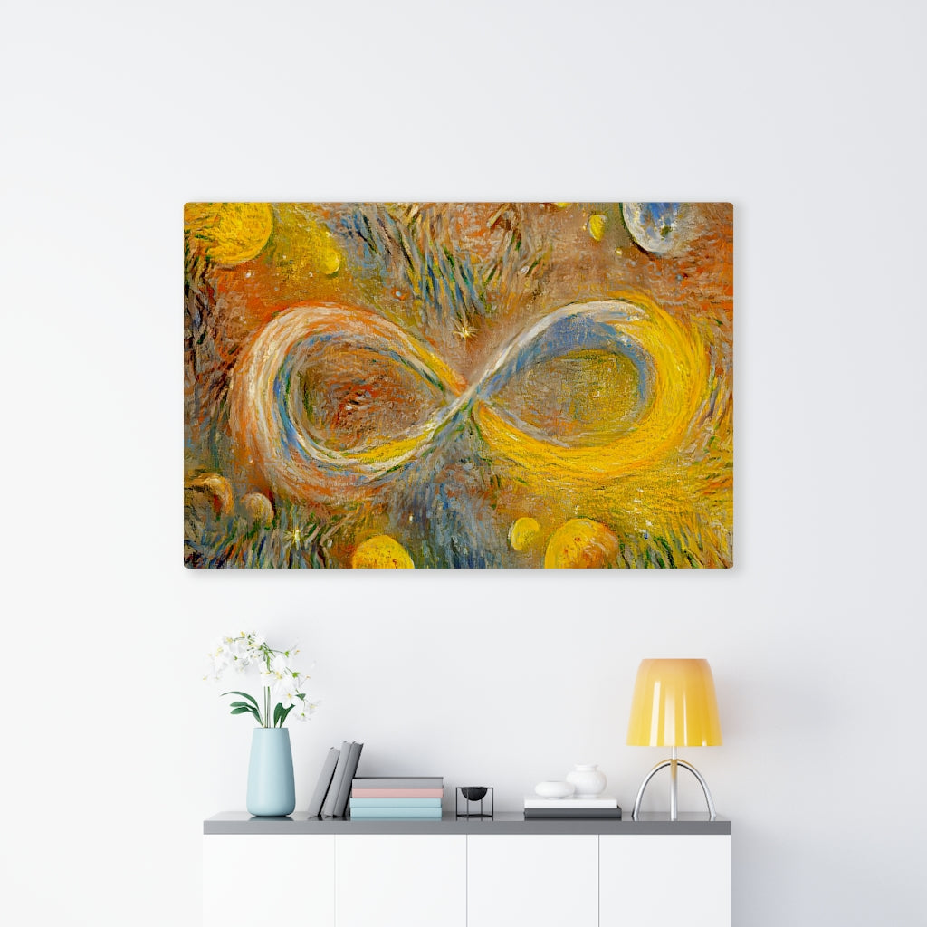 Infinite Galaxy Inspired By Van Gogh's Self Portrait, Canvas Art, Infinity Wall Art, Canvas Print, Wall Decor, Abstract, Digital Artwork