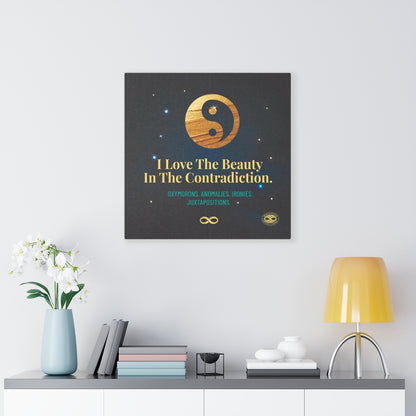 Beauty in Contradiction' Ying Yang Motivational Mounted Canvas Wall Art