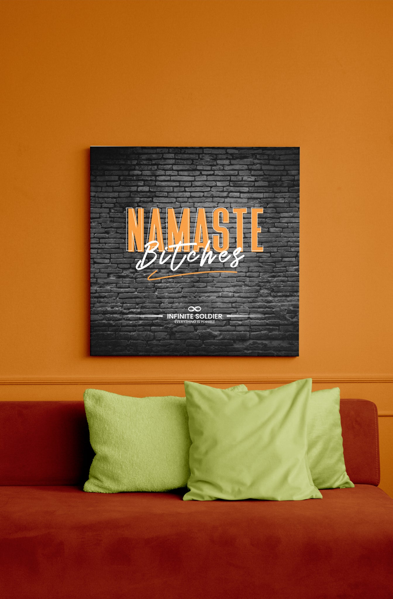 Namaste Bitches - Funny Greeting Cool Canvas Poster | Infinite Soldier