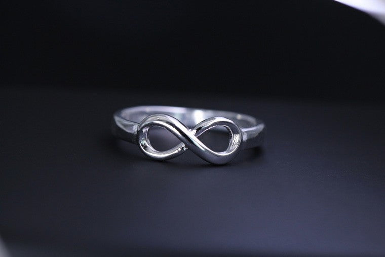 Silver Plated Romantic Infinity Womens Bow Tie Shaped Fashion Ring