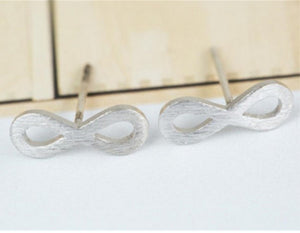 Silver Plated Infinity Stud Earrings