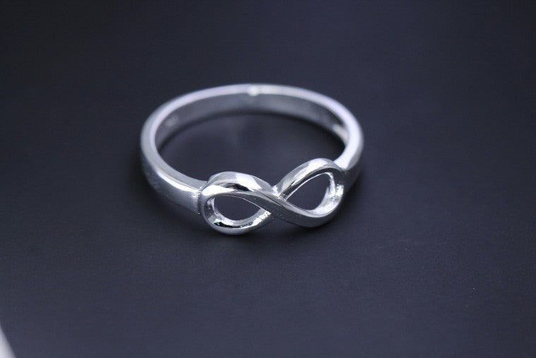 Silver Plated Romantic Infinity Womens Bow Tie Shaped Fashion Ring