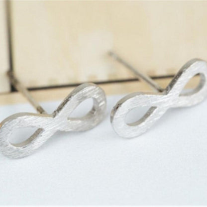 Silver Plated Infinity Stud Earrings