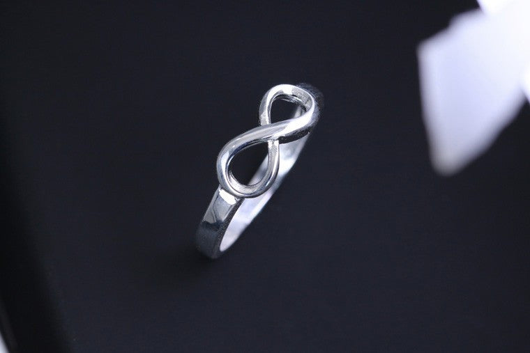Silver Plated Romantic Infinity Womens Bow Tie Shaped Fashion Ring