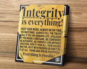 Motivational Canas Art Poster Print - Integrity Is Everything 