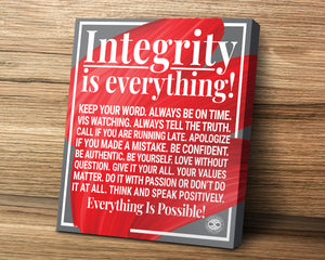 Motivational Canvas Poster Wall Decor - Integrity Is Everything 