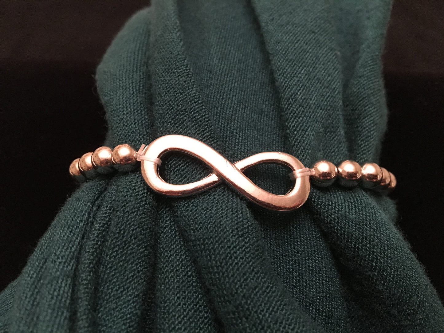 Silver Tone Plated Infinity Stretch Bracelet