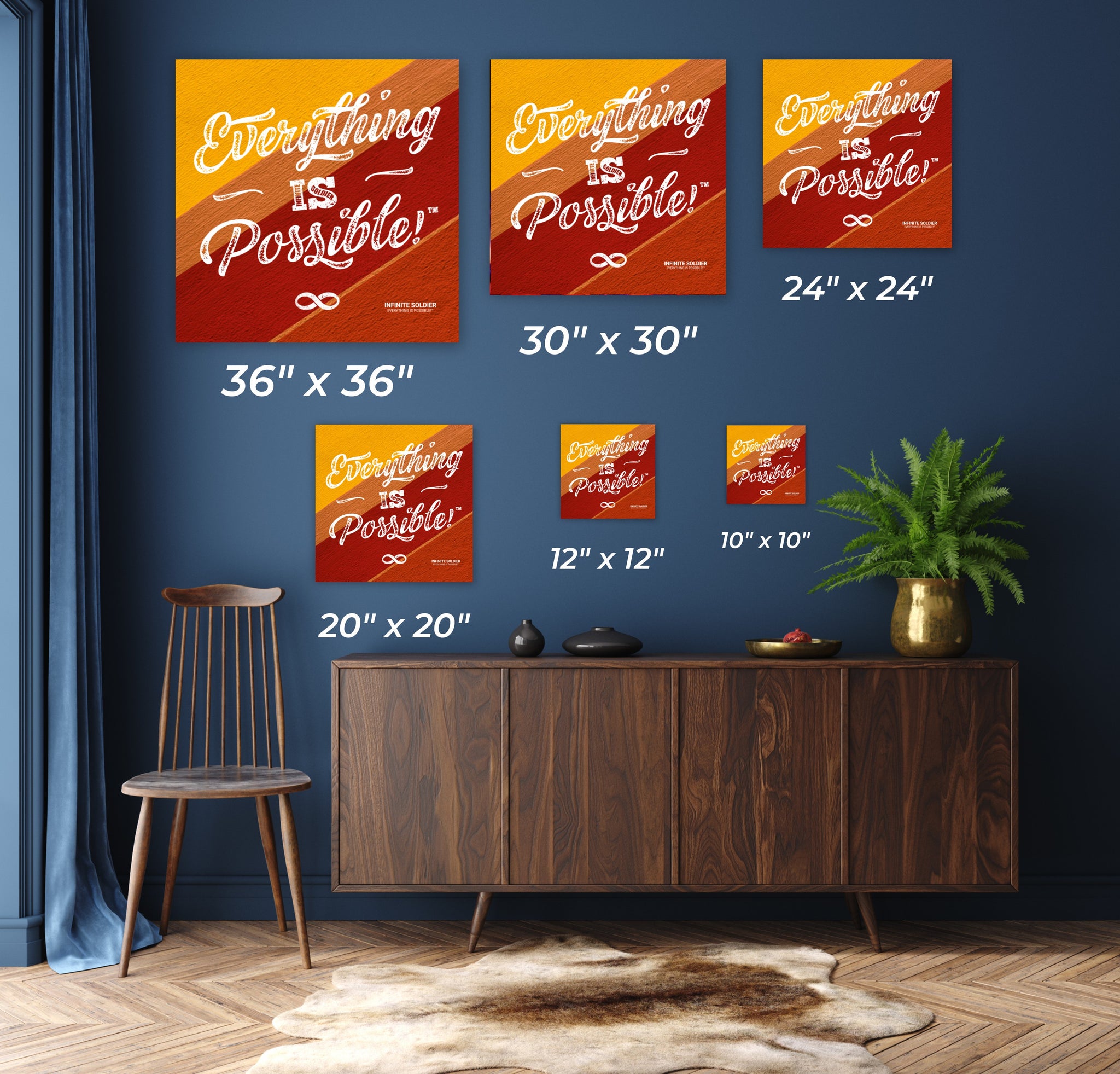 Watch Your Thoughts Mounted Canvas Poster Print