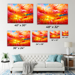 Infinite Galaxy Yellow & Orange, Infinity, Abstract Art, Canvas Wall Art, Wall Decor, Artistic Painting, Digital Artwork, Colorful