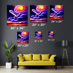 Abstract Planet Earth - Vibrant Galactic Nature Canvas | Infinite Soldier