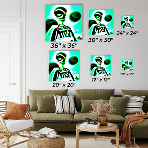 Sugar Skull Canvas Print, Wall Decor, Canvas Painting , Large Wall Art, Abstract Canvas, Digital Artwork, Colorful