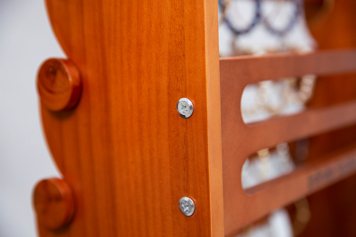 Light Wood 10-Tier Bracelet Display with Drawer | Jewelry Organizer