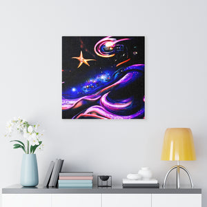 When Midnight sighs infinity cosmic space radiant airbrush art acrylic5