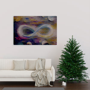 Infinite Galaxy -Pastel Sunset Over the Sea Inspired Infinity Canvas Wall Decor,  Canvas Prints, Art, Wall Decor, Painting, stretched canvas