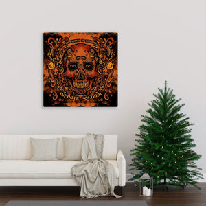 Infinite Sugar Skull Canvas Art, Day Of The Dead Art