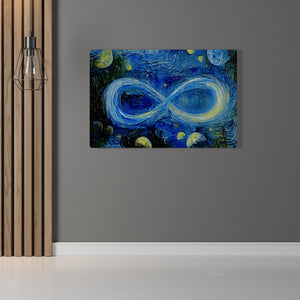 Infinite Galaxy - Starry Night Van Gogh Inspired Infinity Canvas Wall Decor,  Canvas Prints, Art, Wall Decor, Painting