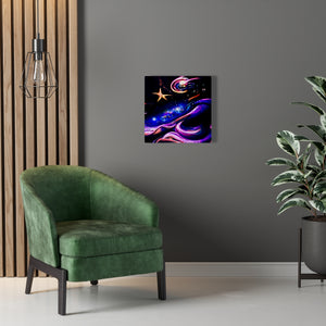 When Midnight sighs infinity cosmic space radiant airbrush art acrylic5