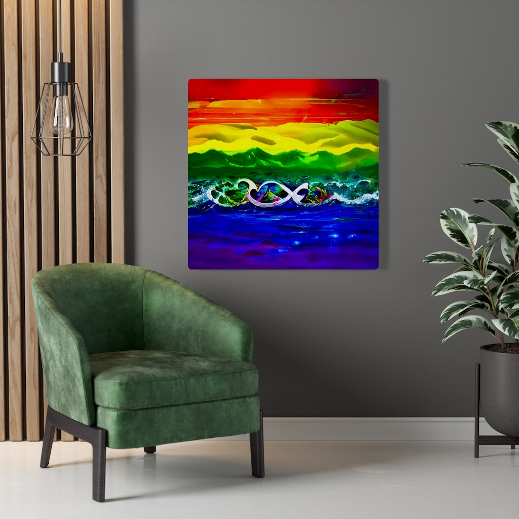 Rainbow Love Sunset pride LGBTQ gay colorfu seascape