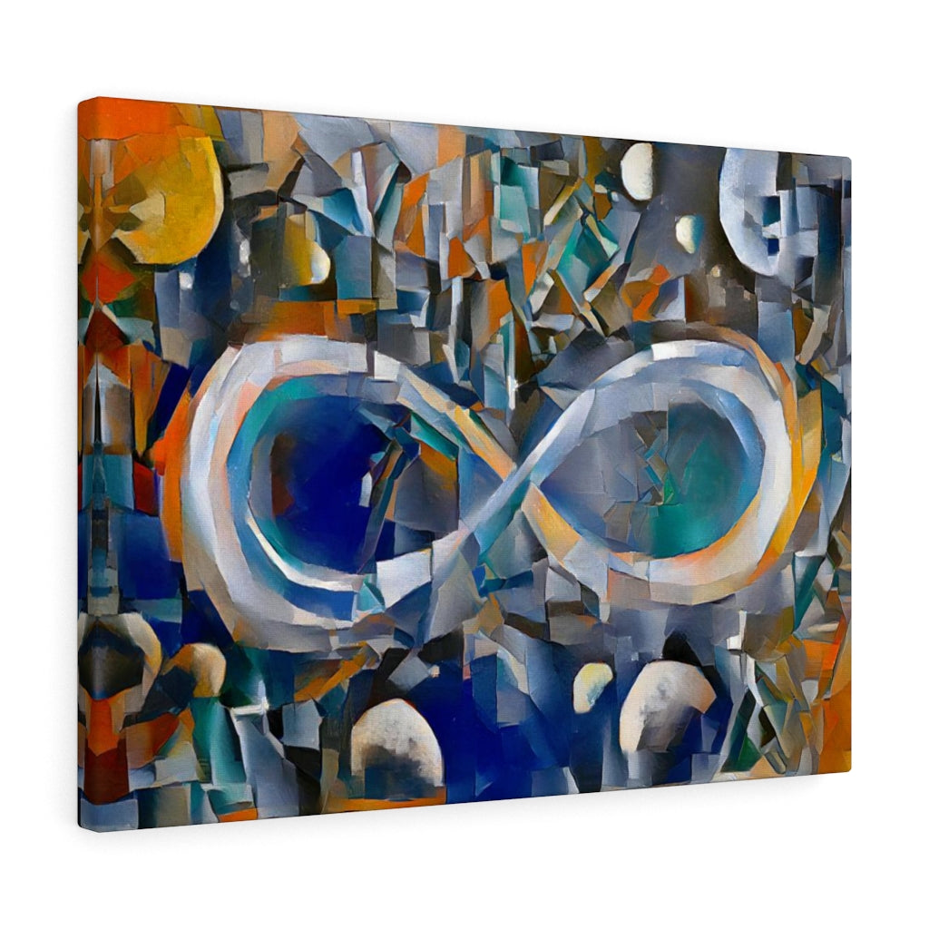 Infinite Galaxy - Inspired By The Knife Grinder Principle of Glittering Infinity Canvas Wall Decor,  Canvas Prints, Wall Decor, Futurist