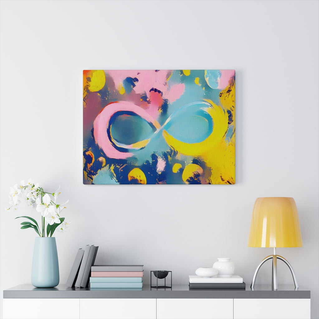 Infinite Galaxy Pop Art Canvas Art Painting, Infinity Wall Art, Canvas Art, Wall Decor, Abstract Prints, Digital Artwork, Canvas Prints