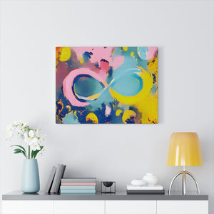 Infinite Galaxy Pop Art Canvas Art Painting, Infinity Wall Art, Canvas Art, Wall Decor, Abstract Prints, Digital Artwork, Canvas Prints