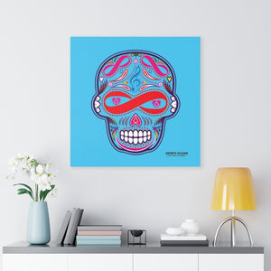 Sugar Skull Canvas Print, Wall Decor, Canvas Painting , Large Wall Art, Abstract Canvas, Digital Artwork, Colorful