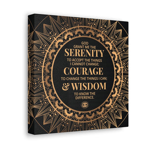 Serenity Prayer Canvas Poster Print