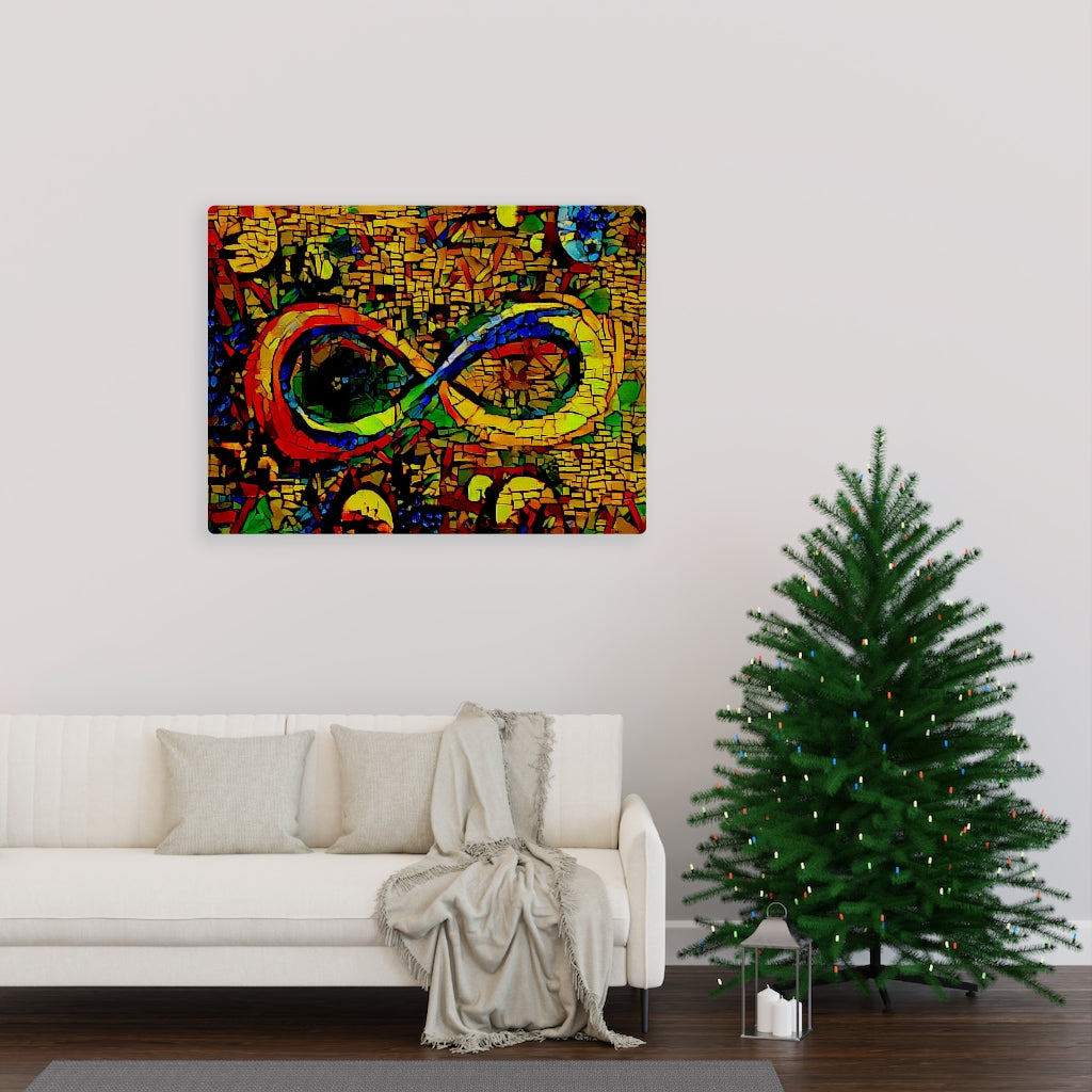 Infinite Galaxy's Mosaic Infinity Window Painting, Infinity Wall Art, Canvas Art, Wall Decor, , Abstract, Digital Artwork