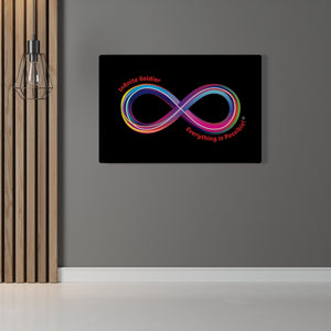 Neon Infinity Symbol Motivational Canvas Art Wall Print & Decor