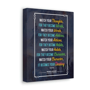 Lao Tzu Inspirational Quote Canvas Poster | Infinite Soldier