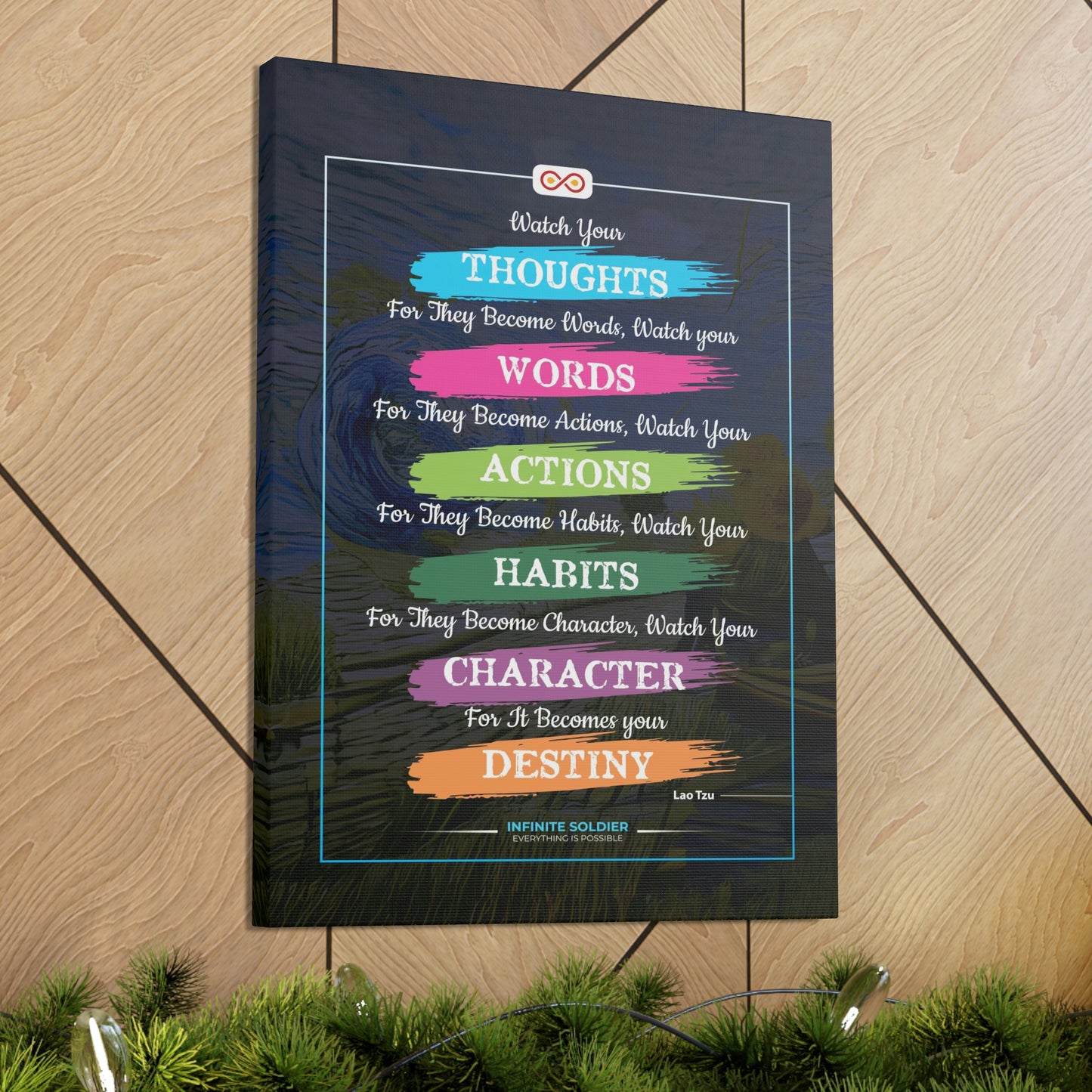 Buddhist Quote Motivational Canvas Poster | Infinite Soldier