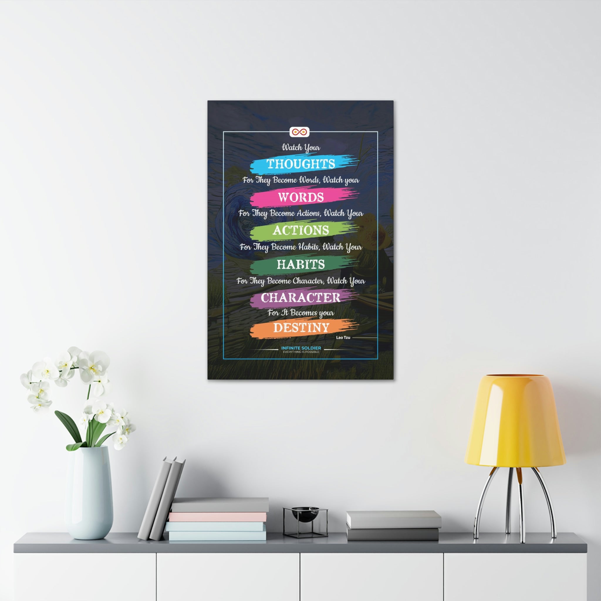 Buddhist Quote Motivational Canvas Poster | Infinite Soldier