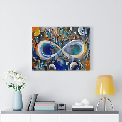 Infinite Galaxy - Inspired By The Knife Grinder Principle of Glittering Infinity Canvas Wall Decor,  Canvas Prints, Wall Decor, Futurist