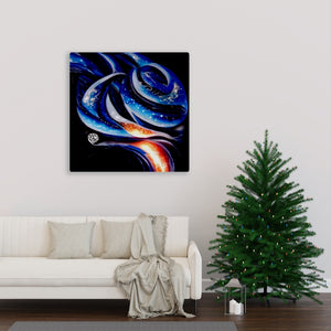 Blue Steel Infinity Airbrush Style Canvas Poster