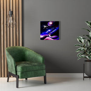 When Midnight sighs infinity cosmic space radiant airbrush art acrylic