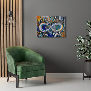 Infinite Galaxy - Inspired By The Knife Grinder Principle of Glittering Infinity Canvas Wall Decor,  Canvas Prints, Wall Decor, Futurist