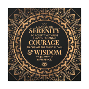 Serenity Prayer Canvas Poster Print
