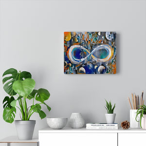 Infinite Galaxy - Inspired By The Knife Grinder Principle of Glittering Infinity Canvas Wall Decor,  Canvas Prints, Wall Decor, Futurist