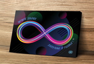 Neon Infinity Inspirational Canvas Art Poster Print For Your Wall