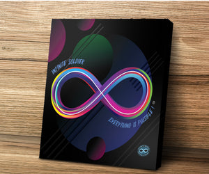 Infinity Symbol Canvas Art Wall Print - 12" x 12" square 
