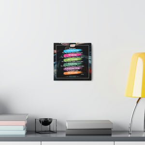 Mental Health Poster Watch Your Thoughts Motivational Square Canvas Poster | Infinite Soldier