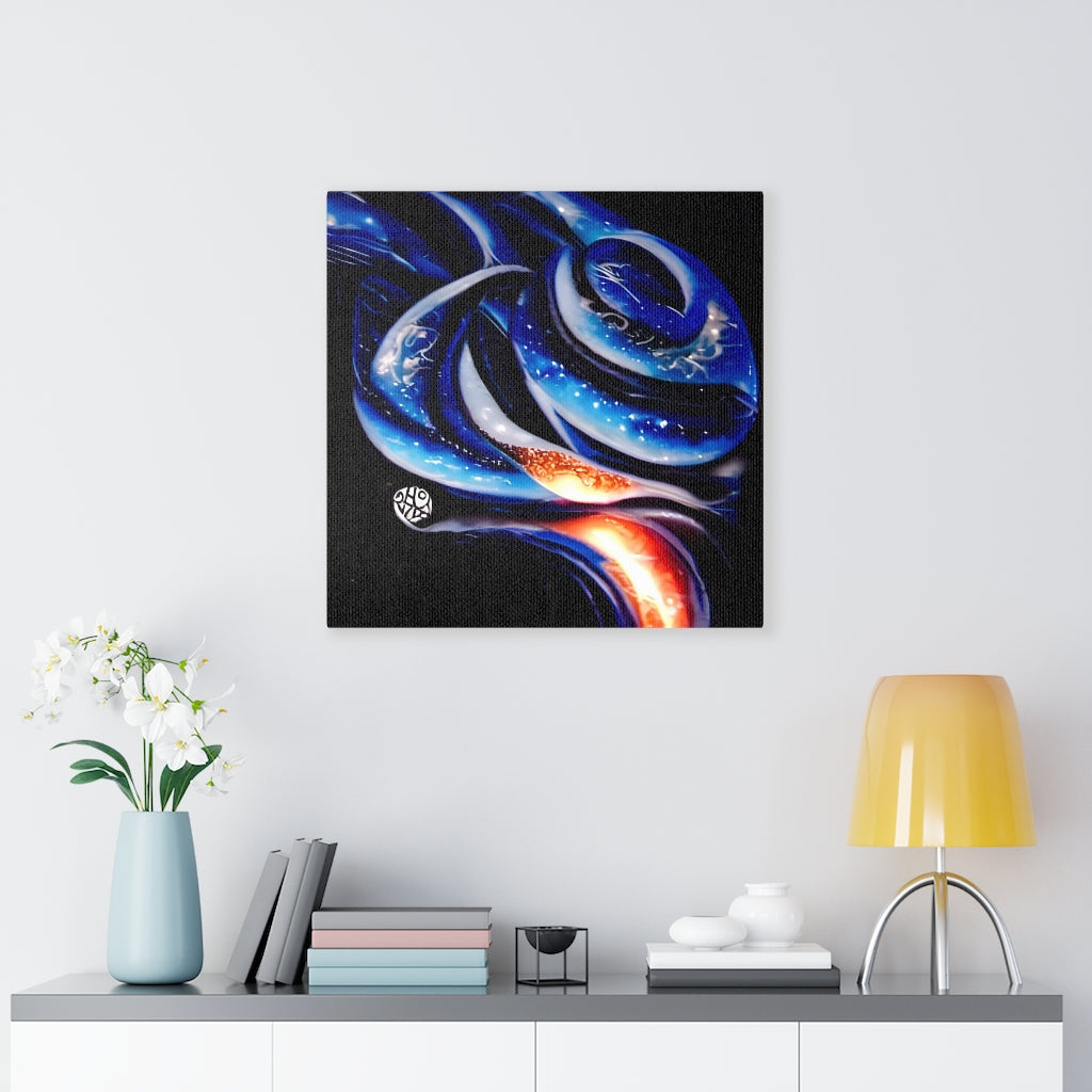 Blue Steel Infinity Airbrush Style Canvas Poster